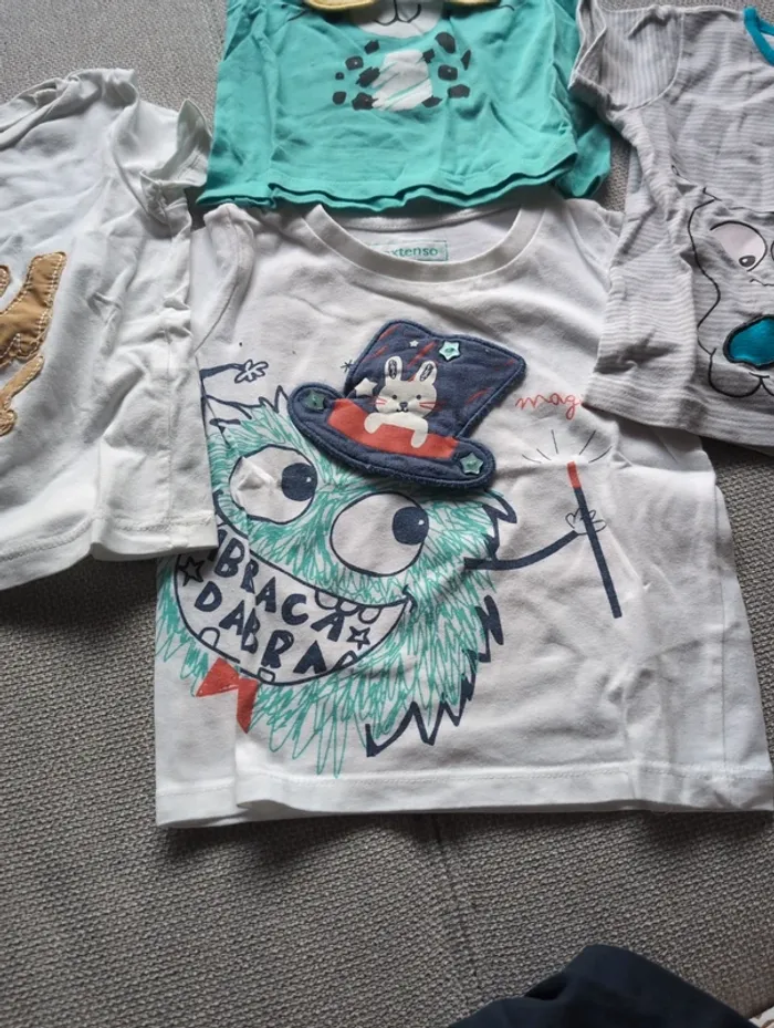 Lot 4 t-shirt manche courte 9 mois - photo numéro 3