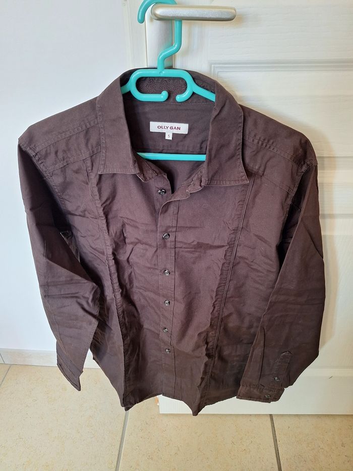 Chemise à manches longues marron / Oly Gan / XXL - photo numéro 5