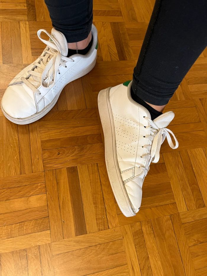 Stan Smith Adidas taille 37 / Cuir vert & blanc - photo numéro 2