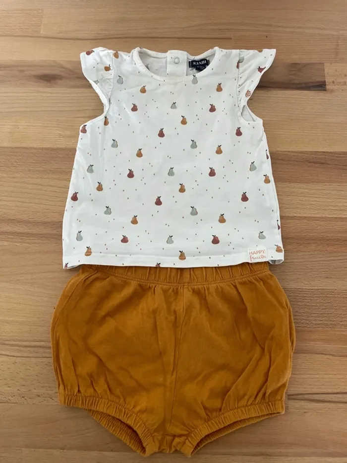 Ensemble débardeur + bloomer fruits 9m