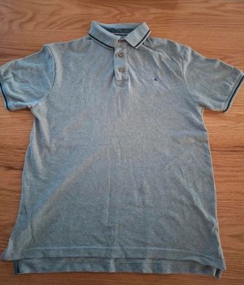 Polo gris à bouton