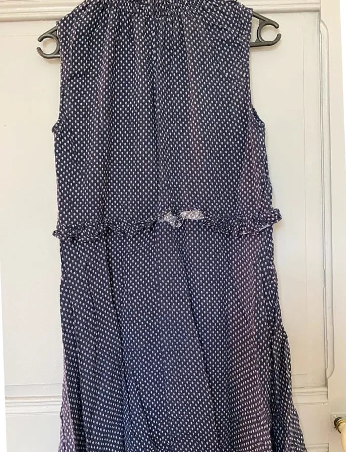 Robe bleu marine à petits motifs fleuris H&M T 34 - photo numéro 2