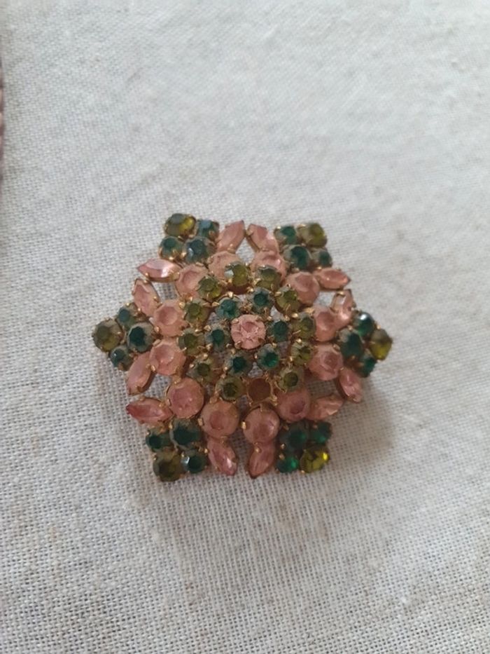 Broche ancienne strass