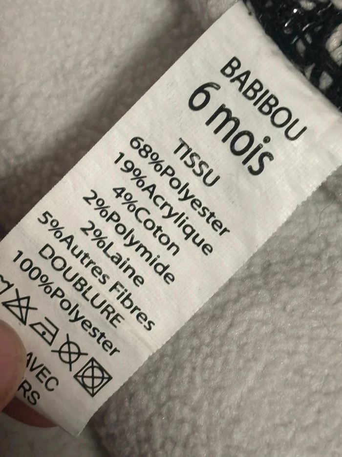 Poncho taille 6mois marque babibou - photo numéro 4