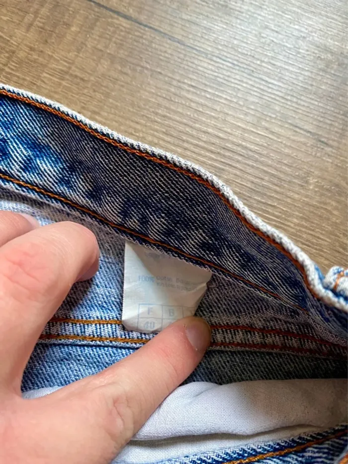 Jean vintage 40 trade mark kie bleu brut - photo numéro 3
