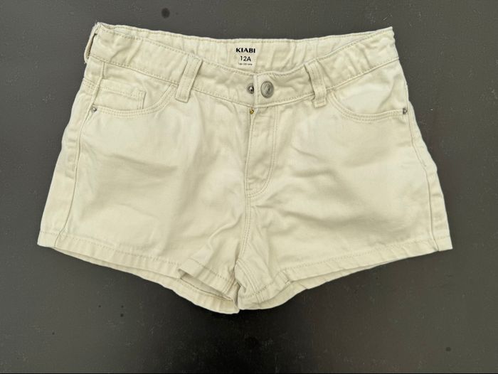 Short jean blanc