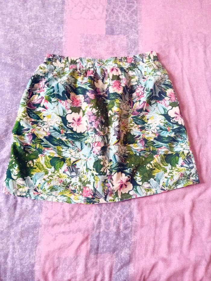 Jupe taille 34 à fleur verte - photo numéro 6