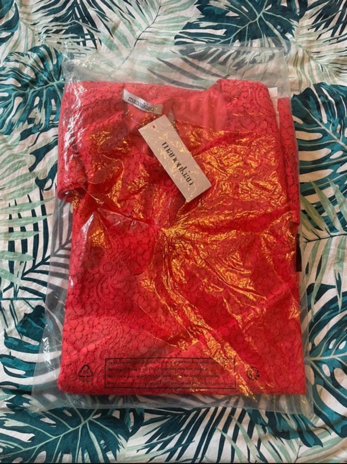 Robe d’été taille 2 corail Manoukian neuve - photo numéro 2