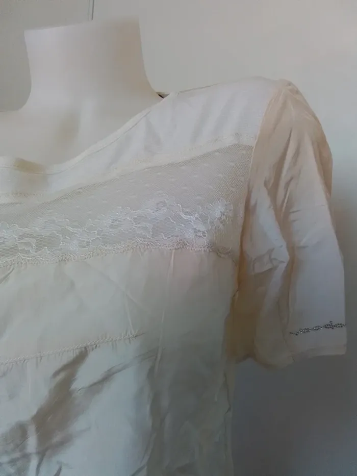 Tee shirt fluide ivoire - photo numéro 3