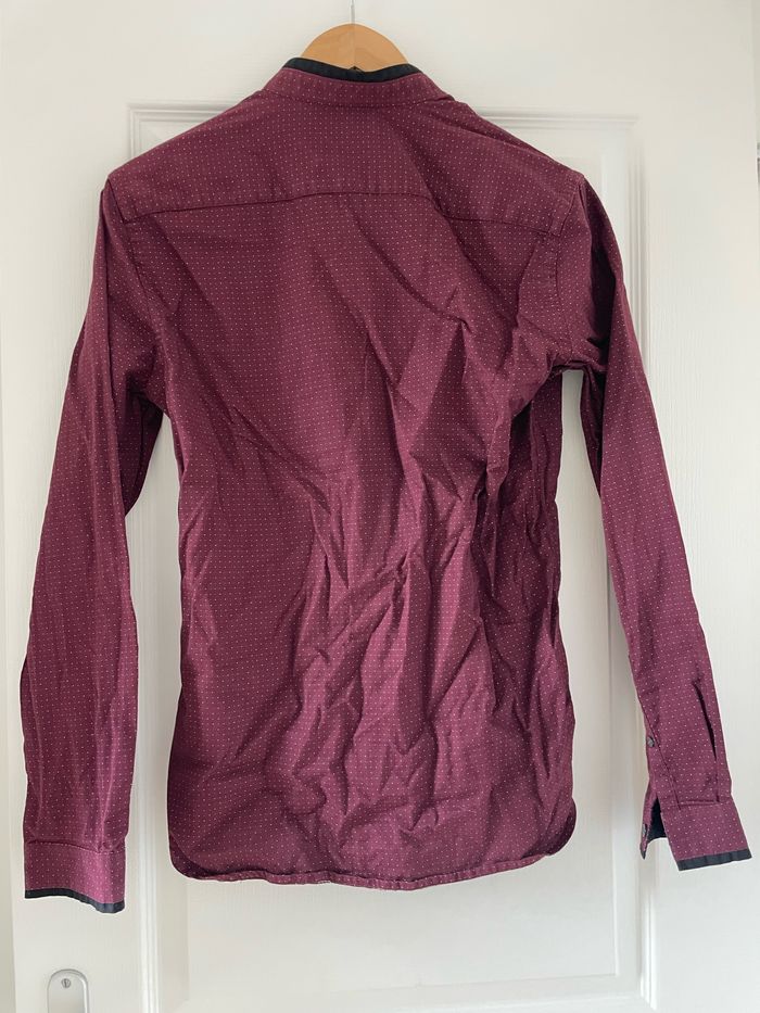 Chemise violette sans col - photo numéro 3