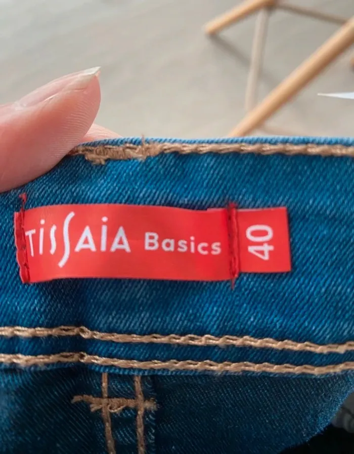 Jupe bleue Tissaia petit 40 - photo numéro 3