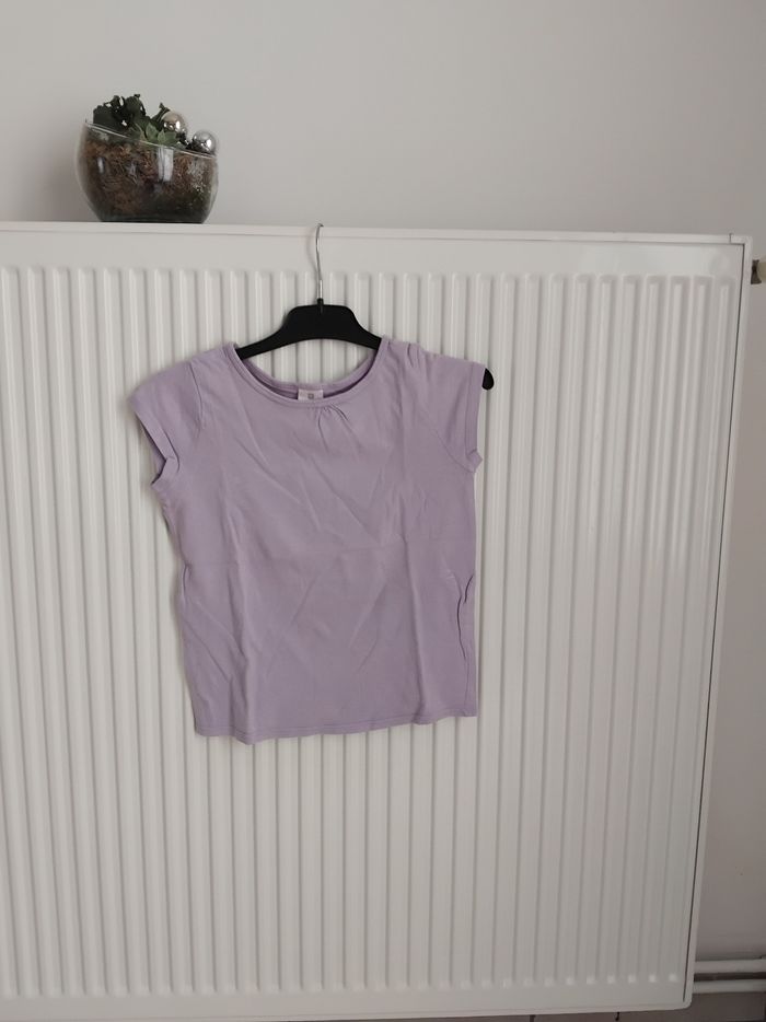 T shirt manches courtes violet fille 6 ans