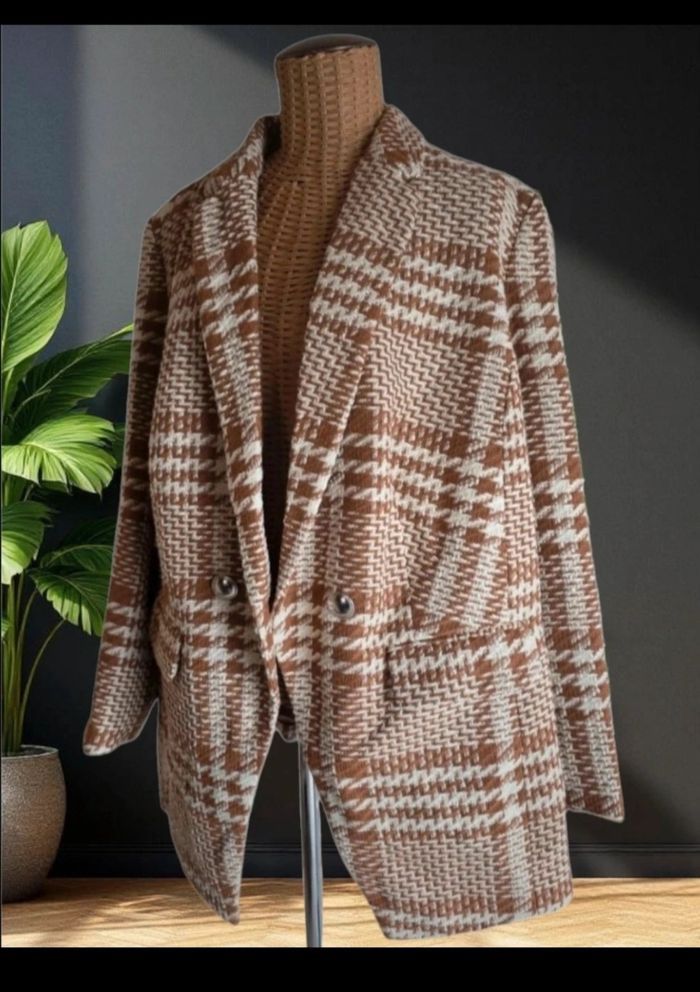 Manteau long marron/beige - Bon prix - Taille XL - Neuf avec étiquette - photo numéro 5