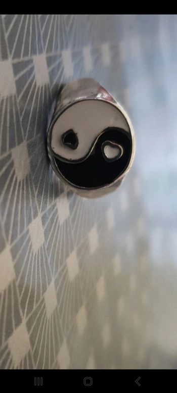 Bague coeur yin et yang
