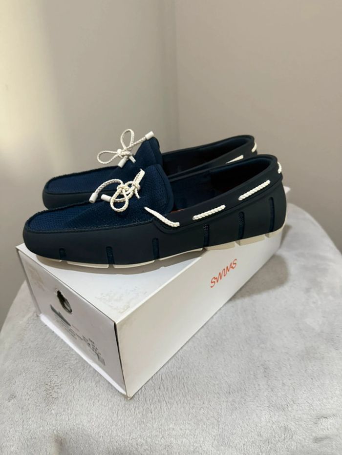 Swims - Mocassins, Bleu marine, blanche, Taille 41 - photo numéro 3