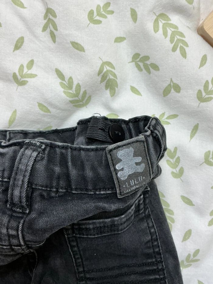 Jean slim noir lulu castagnette taille réglable 18 mois - photo numéro 8
