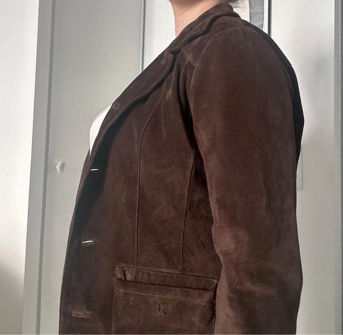 Veste en denim marron – Un Deux Trois – Taille 40 - photo numéro 2