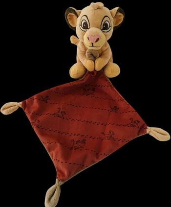 ❤️ Doudou Plat Mouchoir DISNEY Nicotoy ROI LION SIMBA Toys Nicotoy Pumba Marron