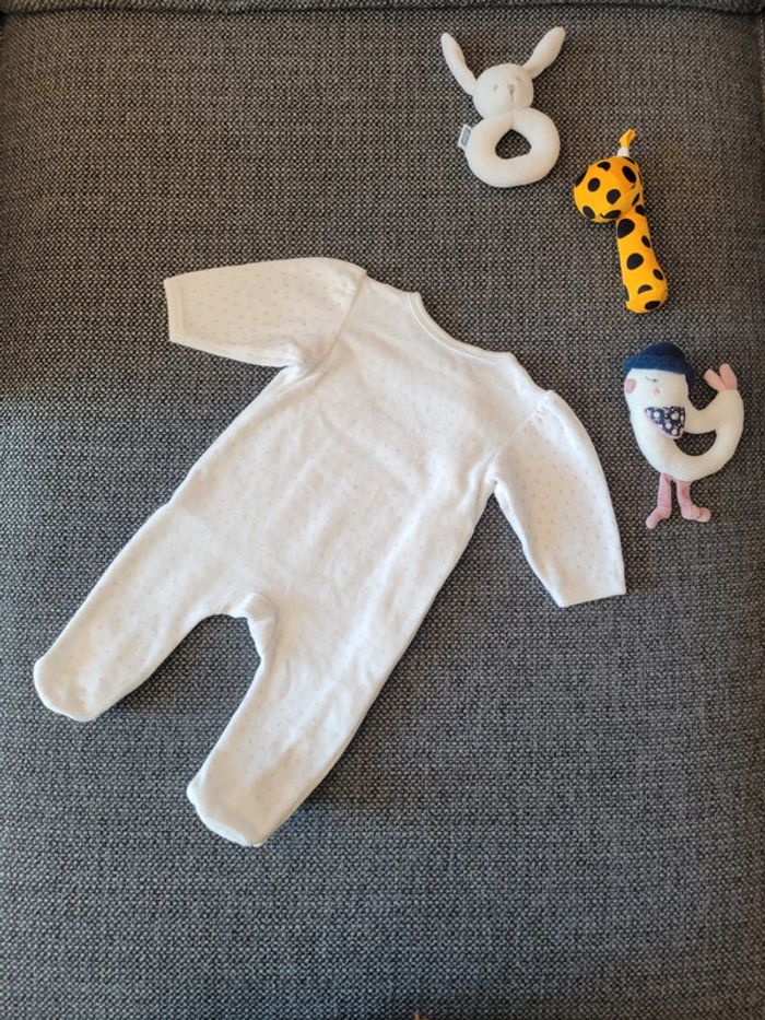 Pyjama fille 1 pièce velours 3 mois - photo numéro 4
