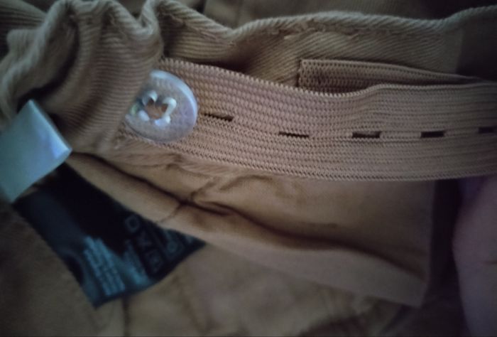 Pantalon élégant straight Fit Camel "H&M" taille réglable 98% coton - photo numéro 8