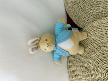 vintage Eden PETER RABBIT peluche velours animal hochet Beatrix Potter