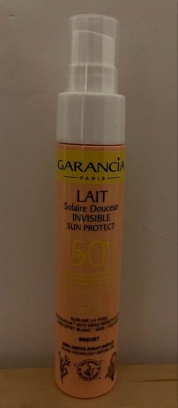 Garancia Lait solaire douceur invisible Sun protect SPF50 de 50ml en spray