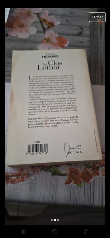 Livre le Clos Lothar
