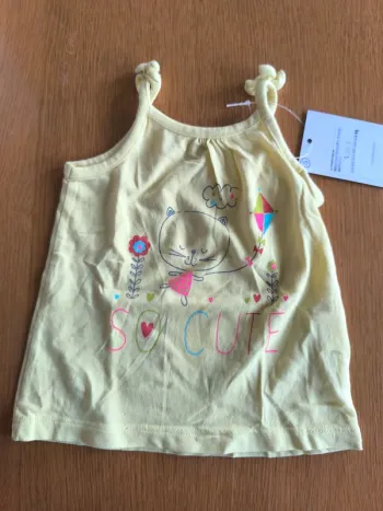 318944 débardeur jaune fille 3 mois orchestra