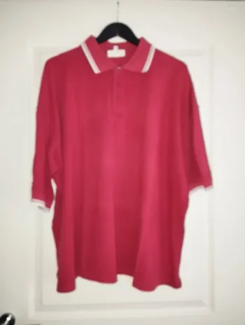 * Polo rouge coton en maille piquée T4XL Bleu Bonheur