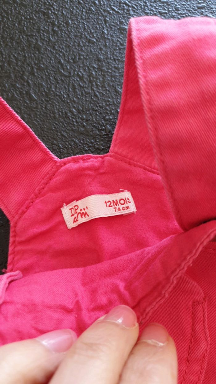 Salopette robe cœur fushia - photo numéro 3