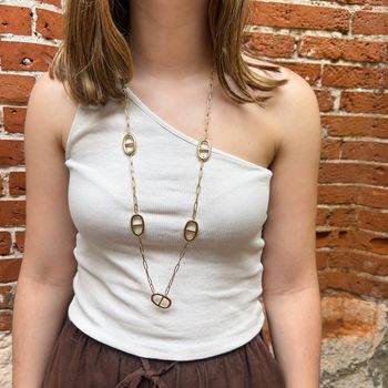 Collier sautoir maille marine 