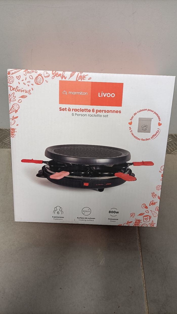 Set à raclette Livoo x Marmiton 6 personnes