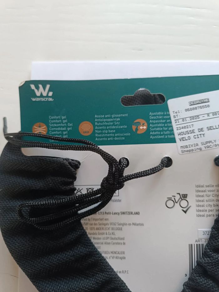 Housse de selle rembourrée pour vélo taille M (vélo de ville) neuve avec étiquette - photo numéro 7
