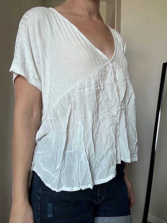 Zara Tee-shirt blanc coupe baby doll – Taille 36 – Très bon état - photo numéro 10