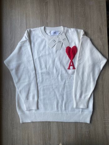 Pull ami paris de coeur blanc, laine, neuf avec étiquette