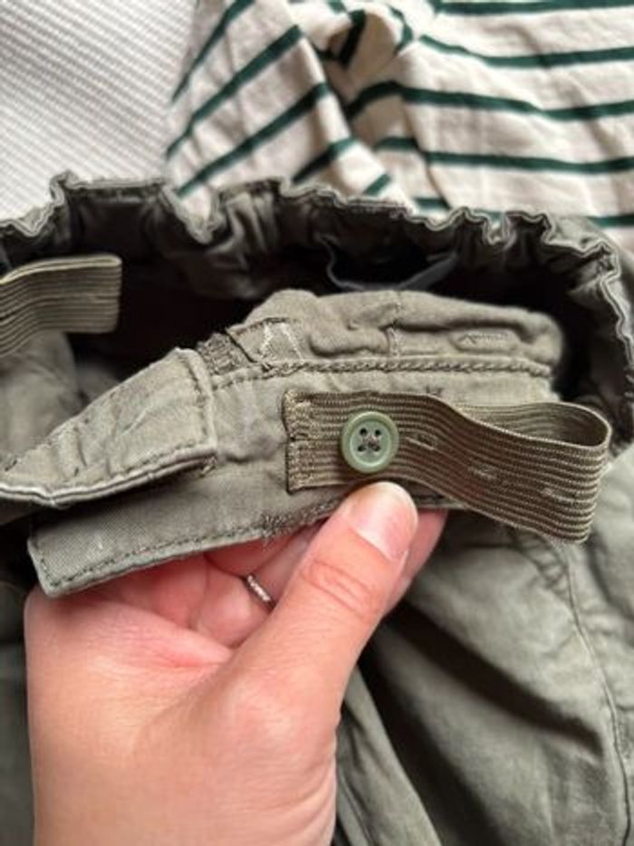 Ensemble 2 pieces 6 ans t-shirt marinière pantalon kaki la halle tbe - photo numéro 4