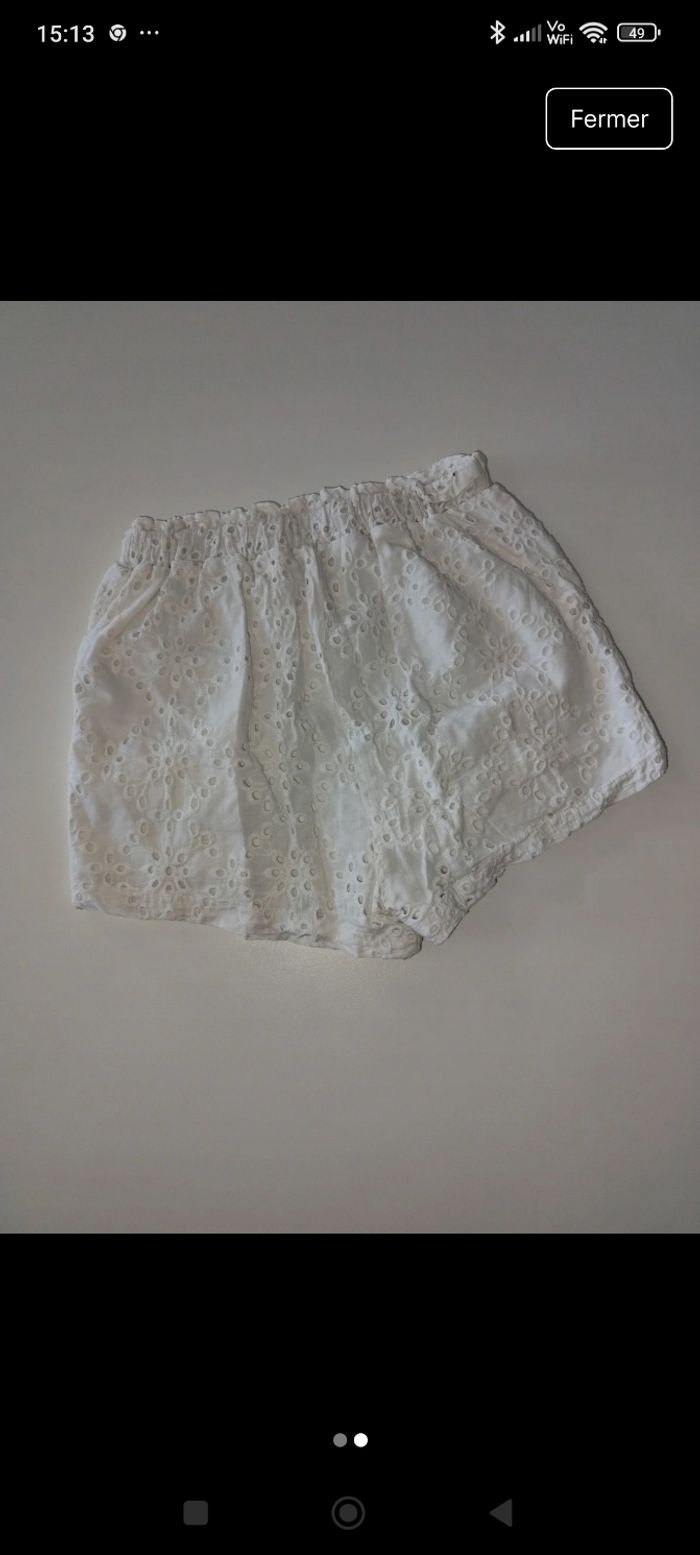 Short broderie anglaise 10  11  ans - photo numéro 2