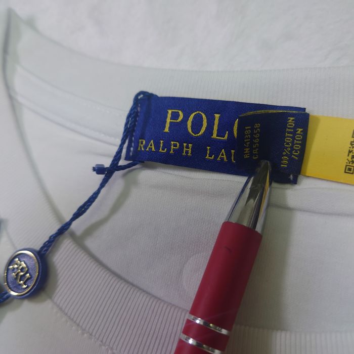 Tee Shirt Ralph Lauren pour homme - Taille XL - Blanc logo brodé noir - Neuf - photo numéro 2