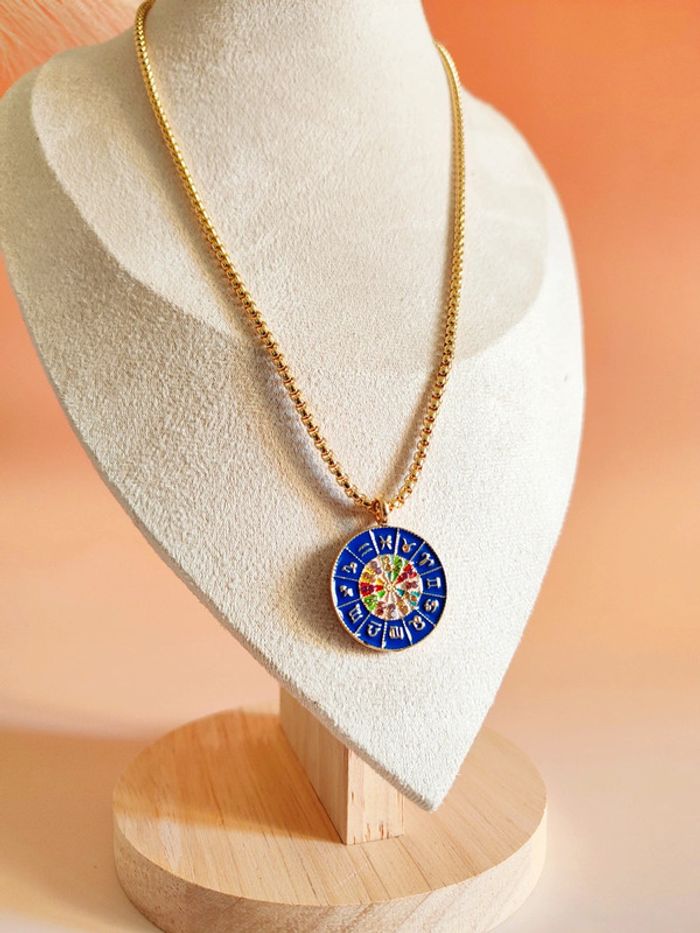 Collier double face signes astrologiques