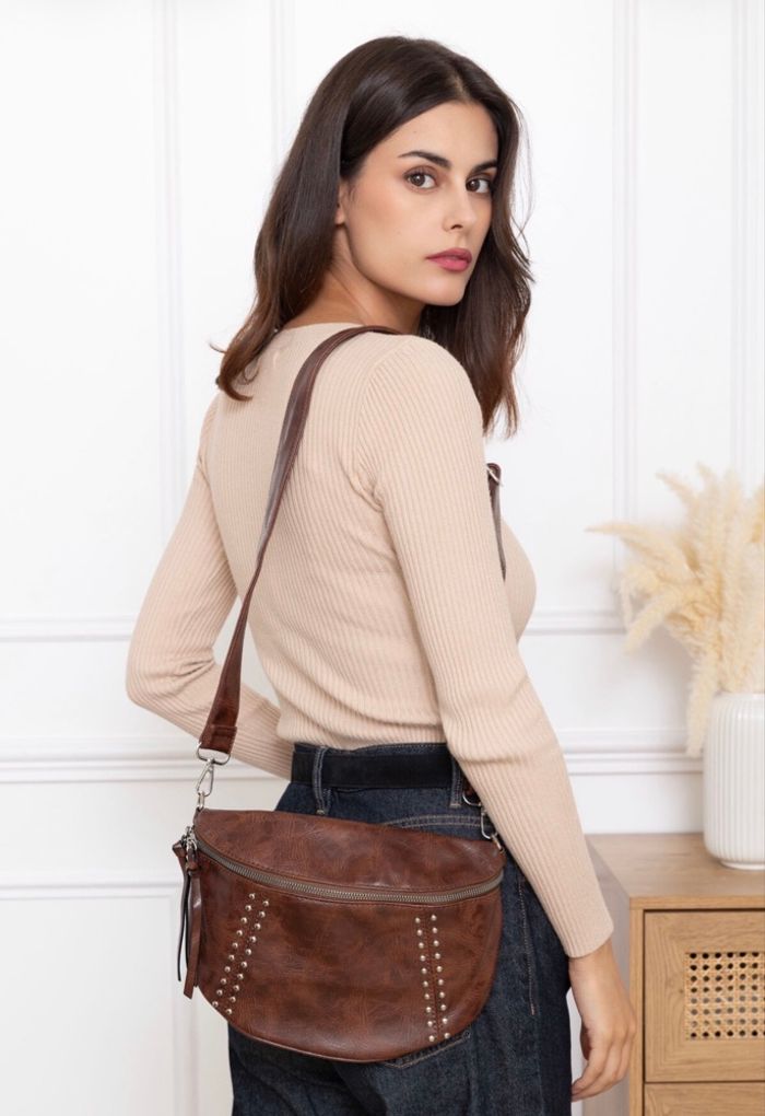 Sac banane marron