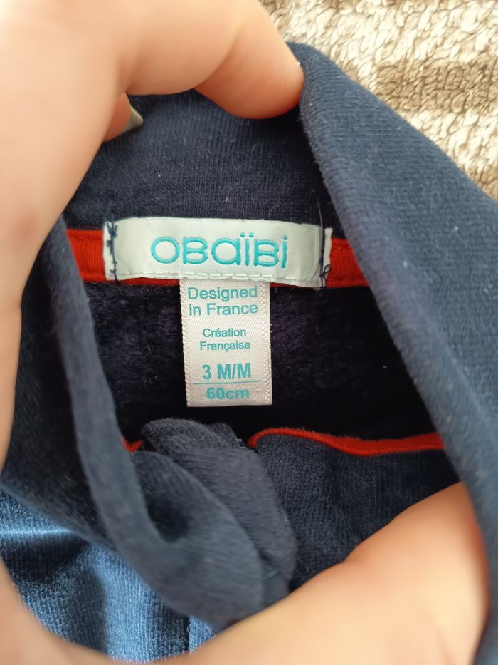 Gilet Zippé Enfant à Col Montant - Unisexe - 3 Mois / Obaïbi - photo numéro 3