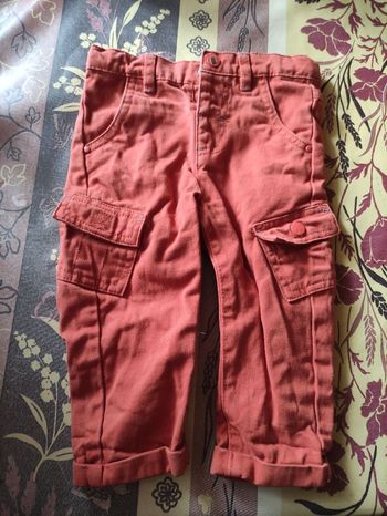 Pantalon épais orange 18 mois