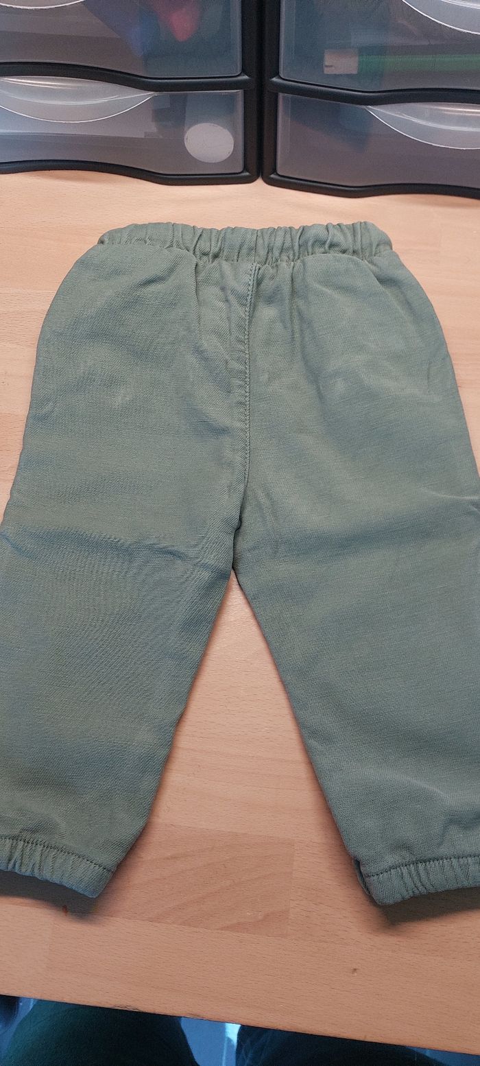 Pantalon mi saison vert sauge Tao 18 mois