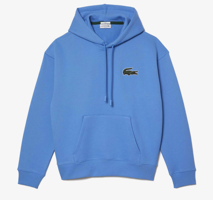 🐊 Sweatshirt Lacoste à capuche molleton Loose Fit bleu ciel