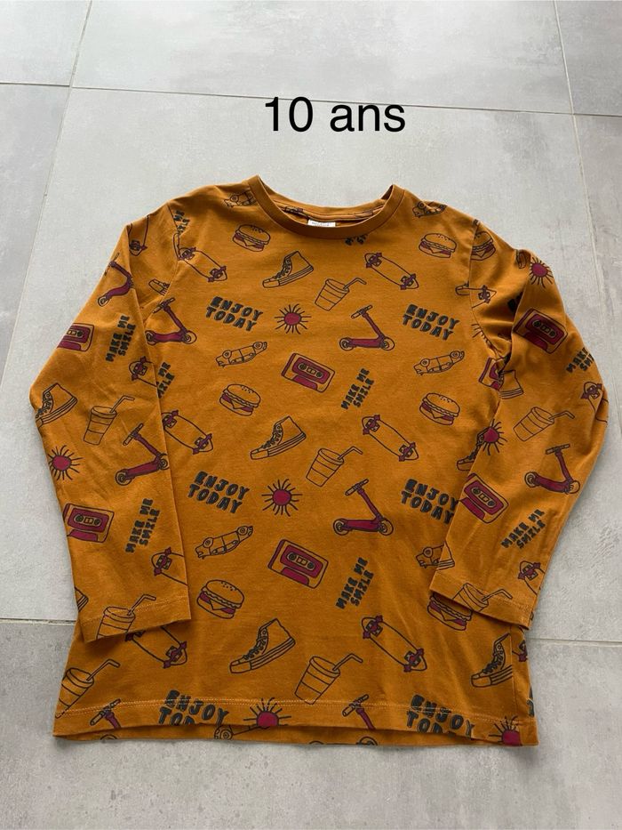 Tee shirt manches longues tape à l’œil 10 ans
