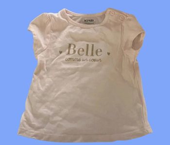 Tee shirt manche courte fille 3 mois