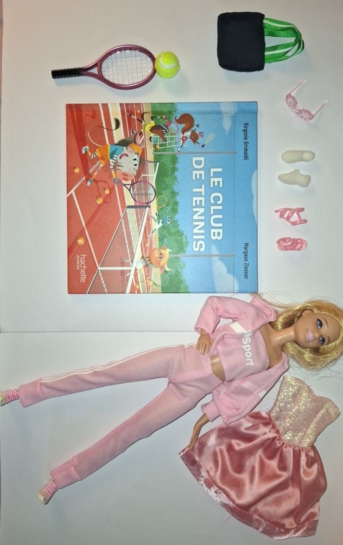 Lot barbie au club de tennis + livre Hachette - photo numéro 2