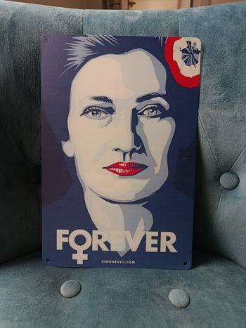 Plaque métal Simone Veil Neuve