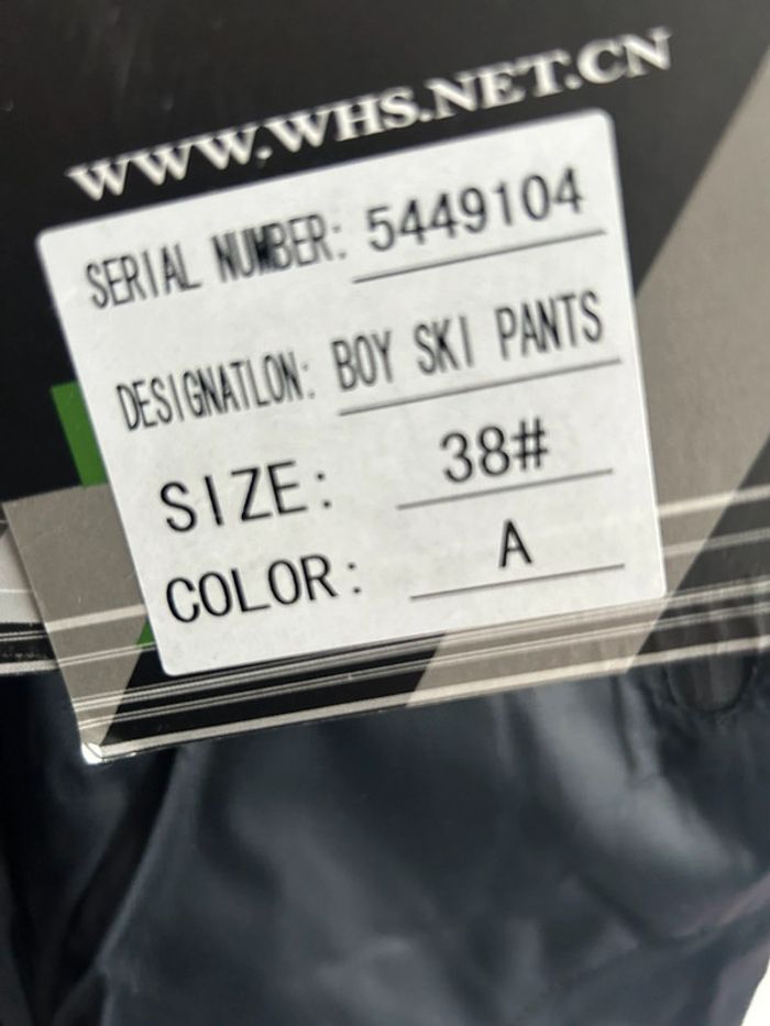 Pantalon de ski mixte whs taille 38 produit neuf - photo numéro 8