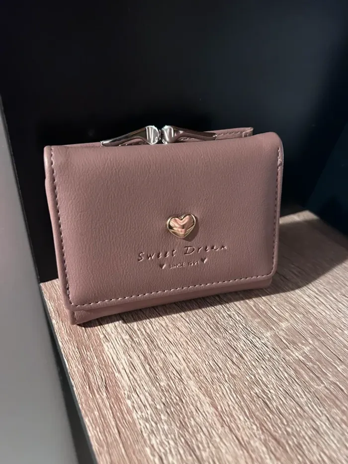 Porte monnaie vieux rose